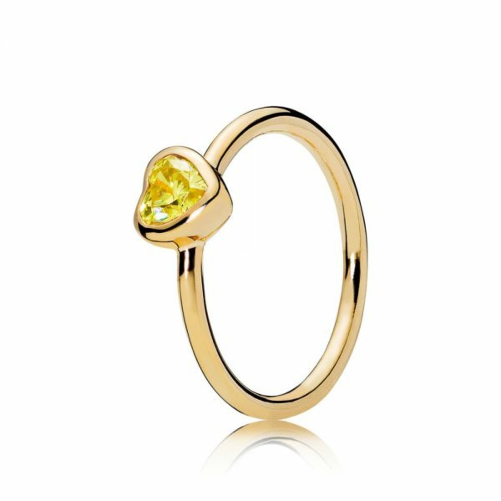 Pandora 18K Gold Yellow Heart Ring